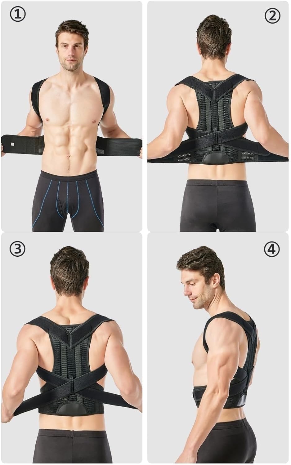 Kyphotone Back Posture Correction Brace – Upper Back & Shoulder Support