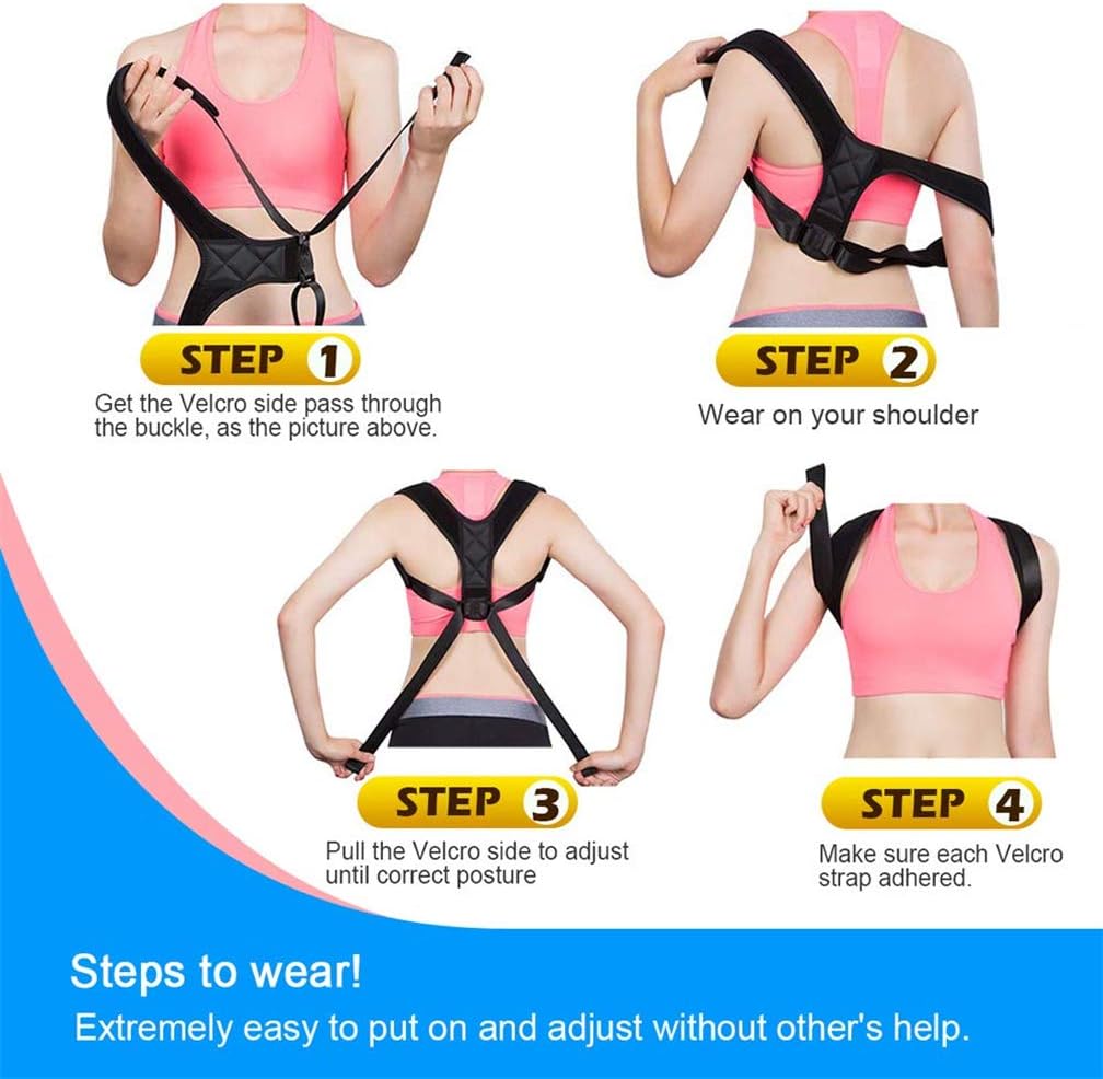Adjustable Back & Shoulder Posture Corrector Brace – Comfortable Clavicle Support