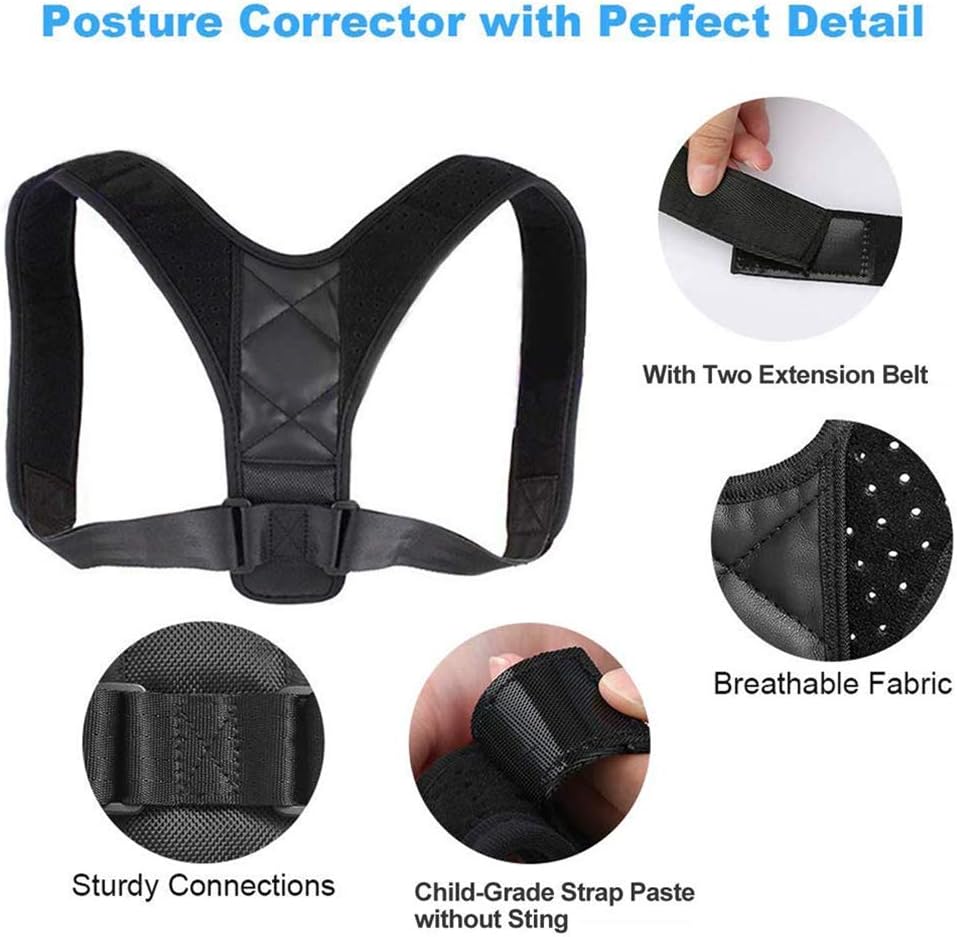 Adjustable Back & Shoulder Posture Corrector Brace – Comfortable Clavicle Support