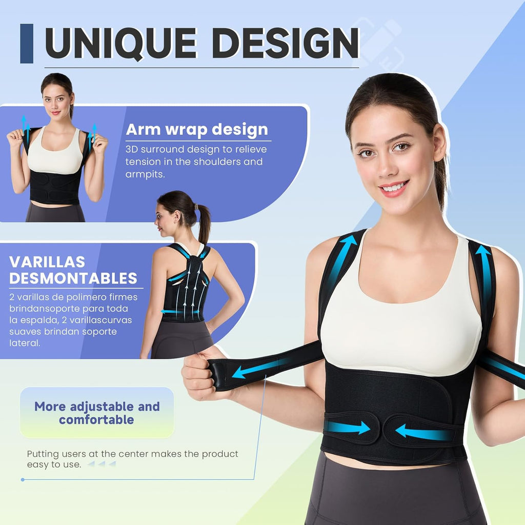 Adjustable Back Posture Corrector Belt – Shoulder & Upper Back Support