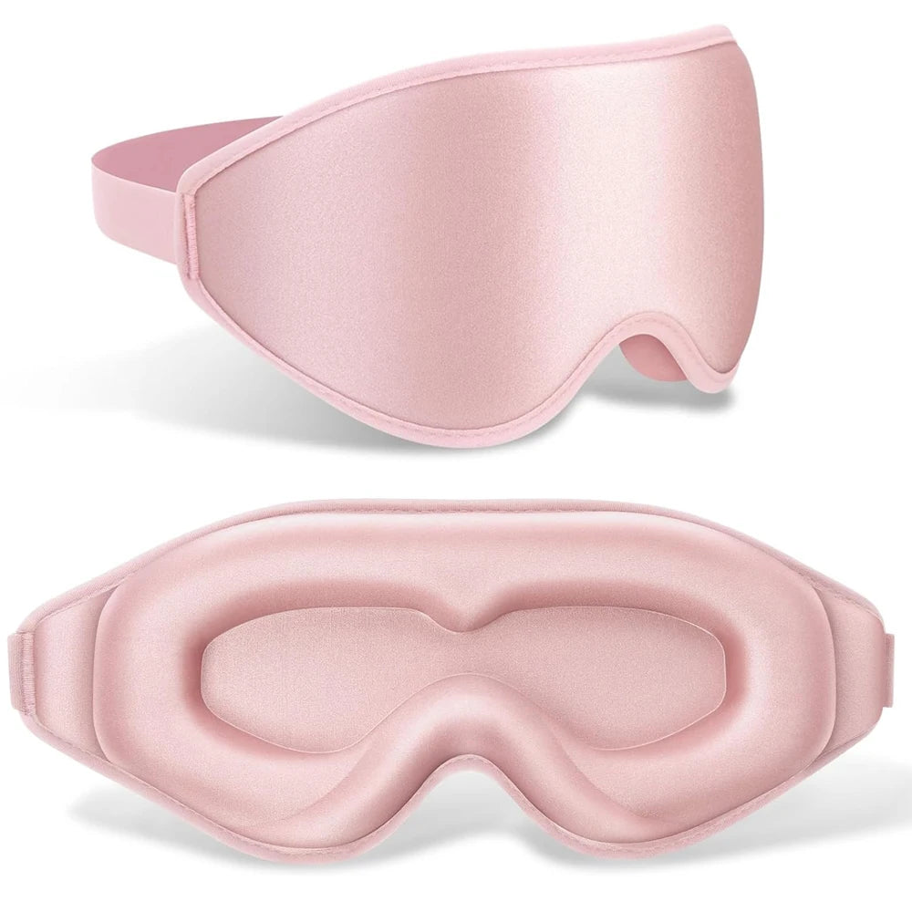 3D Memory Foam Sleeping Mask - Adjustable Light Blocking Mask for Side Sleepers