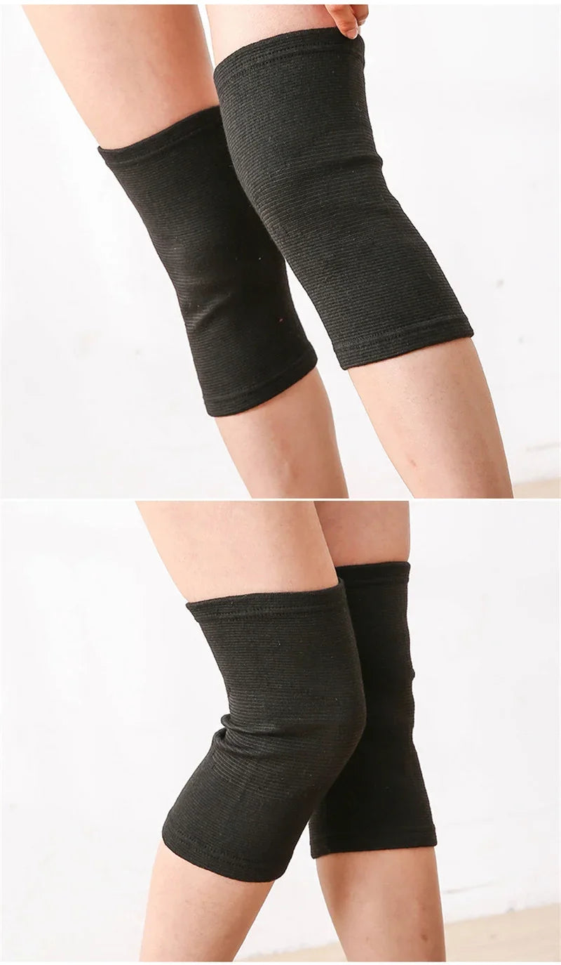 1 Pcs Knee Pads Support Protector COYOCO Leg Arthritis Injury Gym Knee Sleeve Elasticated Bandage Charcoal Knitted Warm Kneepads