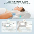 1pc Memory Foam Cervical Pillow, 2 in 1 Ergonomic Contour Orthopedic Pillow for Neck Pain Support Pillows Pillowcase replacement