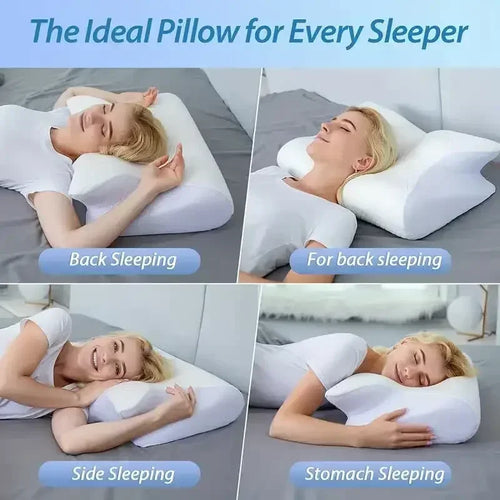 1pc Memory Foam Cervical Pillow, 2 in 1 Ergonomic Contour Orthopedic Pillow for Neck Pain Support Pillows Pillowcase replacement